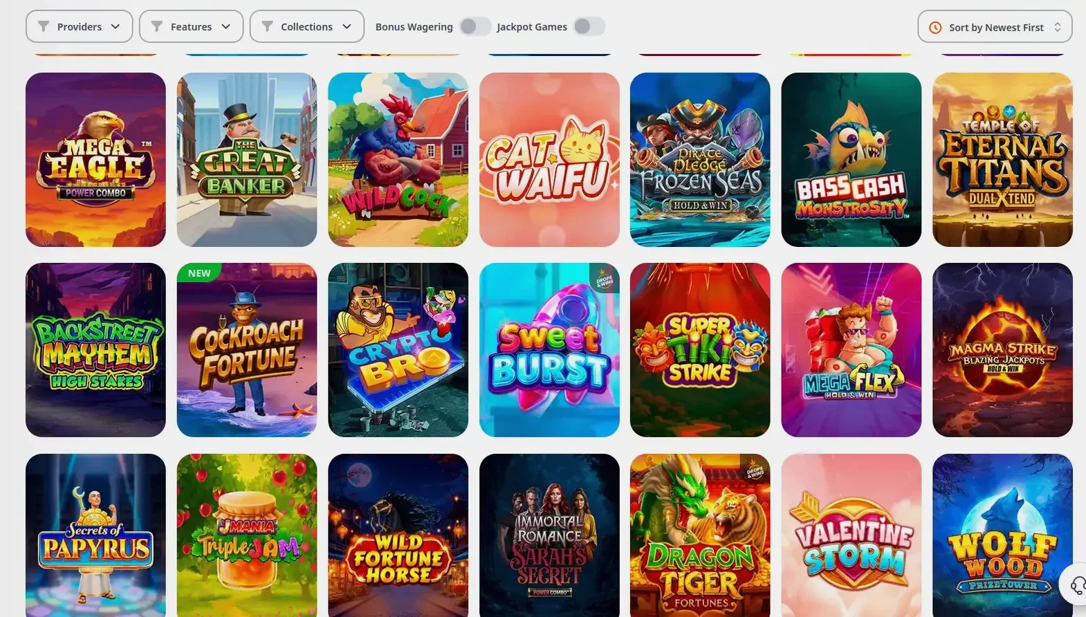 Каталог игр Spinbetter